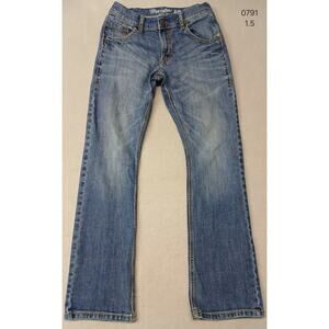 Wrangler Retro (No Size) Men's Straight Slim Boot Blue Denim Jeans